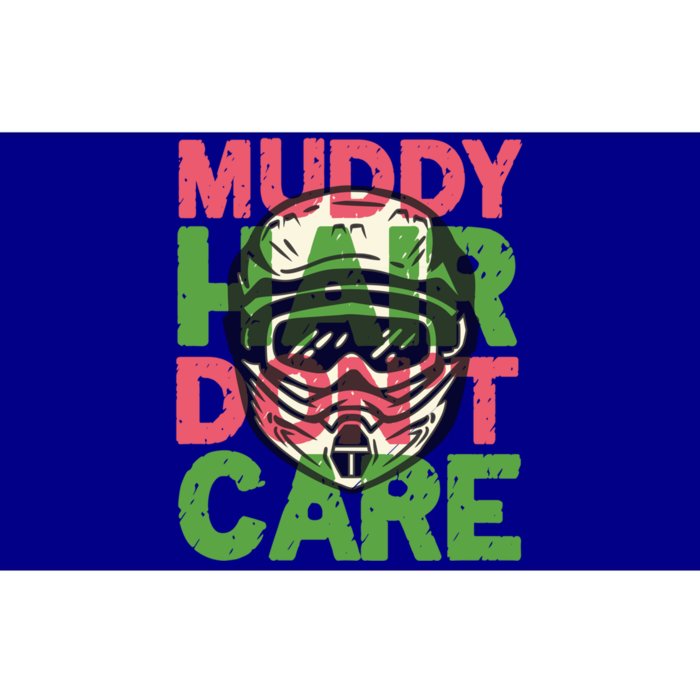 Muddy Hair Don't Care Biker Motorcyclist Motocrosser Gift Bumper Sticker