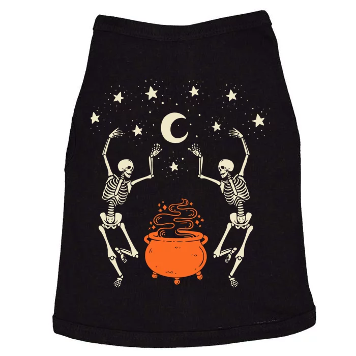 Mystical Halloween Dancing Skeletons Doggie Tank