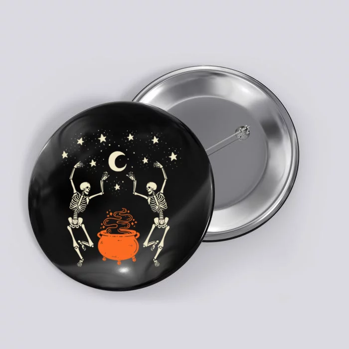 Mystical Halloween Dancing Skeletons Button