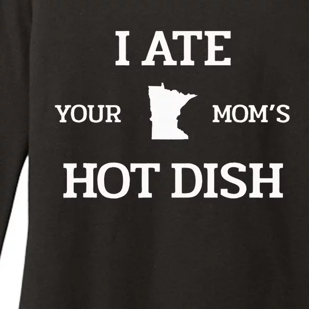 Moms Hot Dish Minnesota Novelty Joke Womens CVC Long Sleeve Shirt