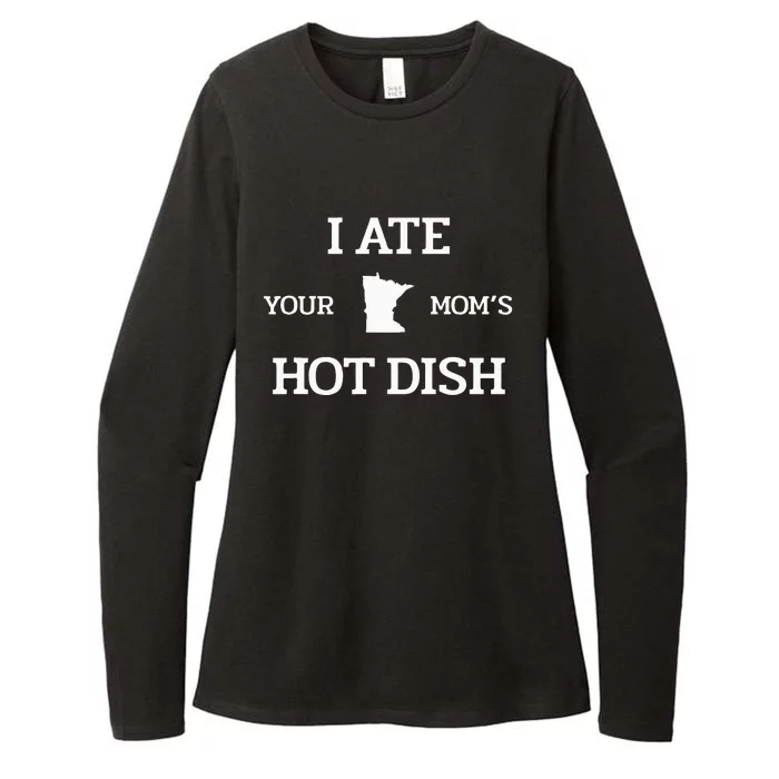 Moms Hot Dish Minnesota Novelty Joke Womens CVC Long Sleeve Shirt