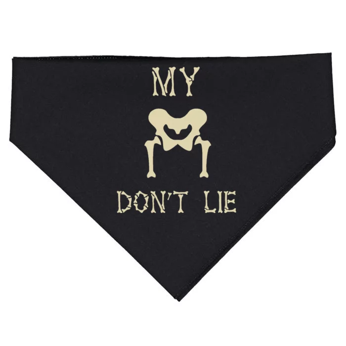 My Hips DonT Lie Dancer Gift Skeleton Bone Xray Dad Joke USA-Made Doggie Bandana