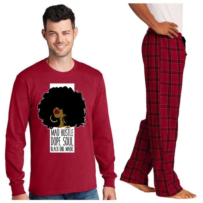 Mad Hustle Dope Soul Black Magic Black History Month Great Gift Long Sleeve Pajama Set