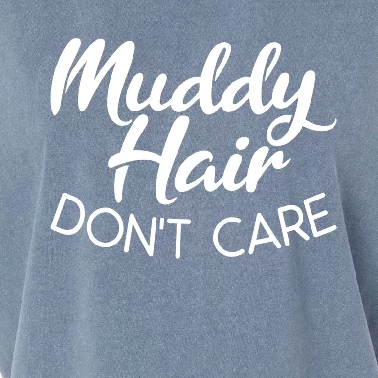 Muddy Hair Don't Care Gift Muddy Quad Biker Four Gift Garment-Dyed Women's Muscle Tee