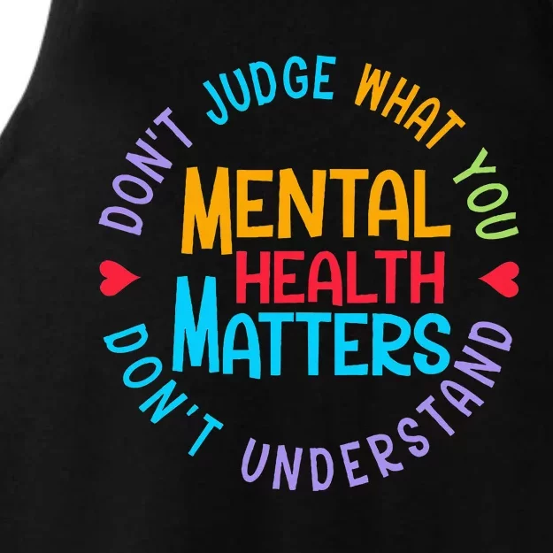 Mental Health Dont Judge You Dont Understand Aware Ladies Tri-Blend Wicking Tank