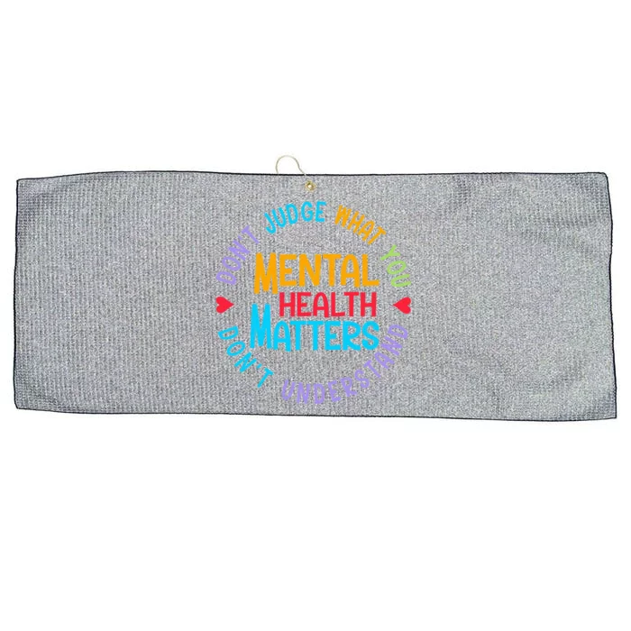 Mental Health Dont Judge You Dont Understand Aware Large Microfiber Waffle Golf Towel