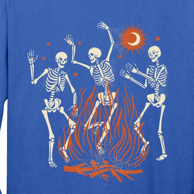 Mystical Halloween Dancing Skeletons Gift Tall Long Sleeve T-Shirt