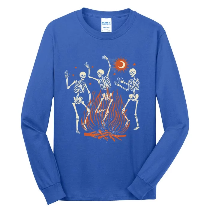 Mystical Halloween Dancing Skeletons Gift Tall Long Sleeve T-Shirt