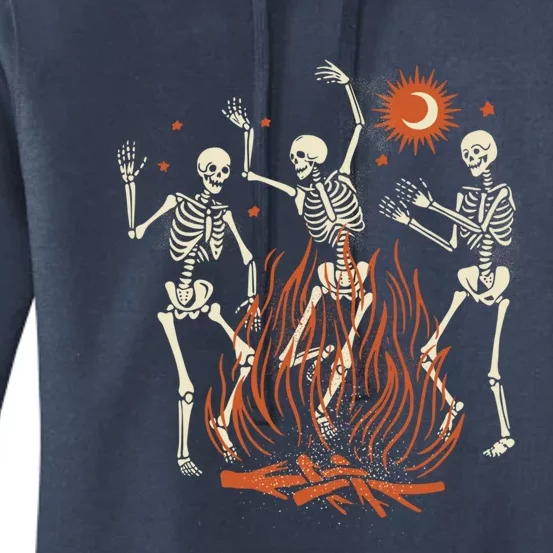 Mystical Halloween Dancing Skeletons Gift Women's Pullover Hoodie