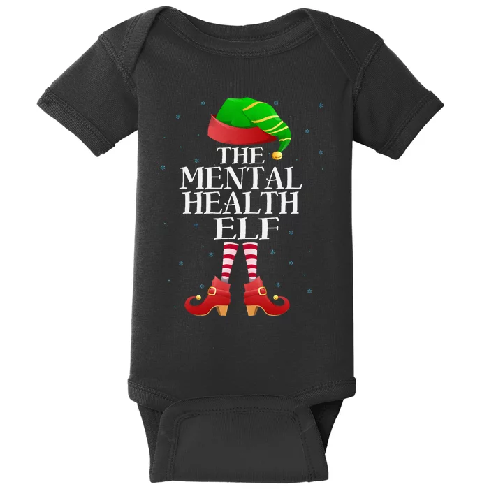 Mental Health Elf Funny Matching Pajama Group Christmas Xmas Baby Bodysuit