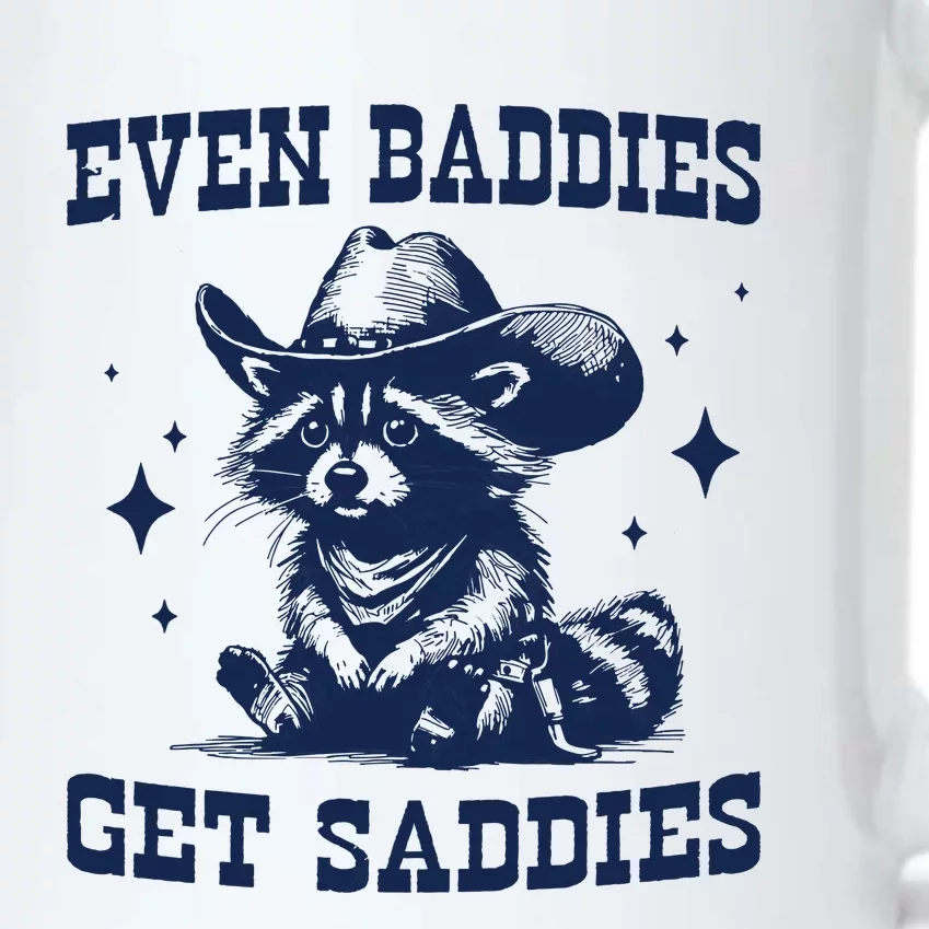 Mental Health Even Baddies Get Saddies Raccoon Black Color Changing Mug