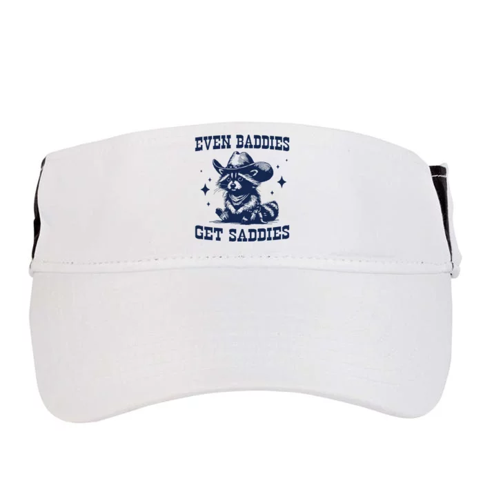 Mental Health Even Baddies Get Saddies Raccoon Adult Drive Performance Visor