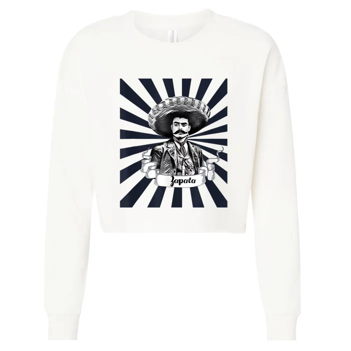 Mexican Hero Emiliano Zapata Cropped Pullover Crew