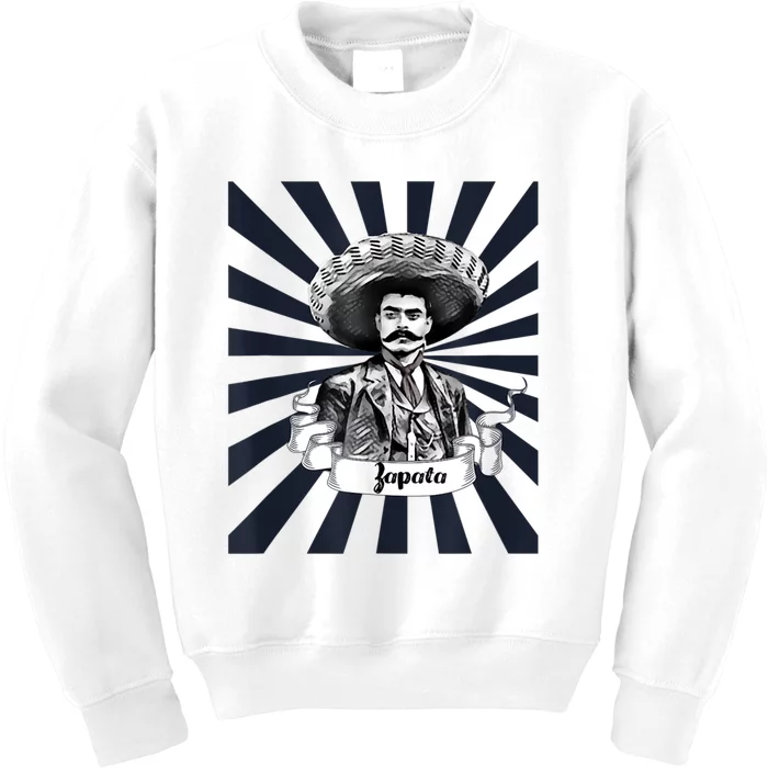 Mexican Hero Emiliano Zapata Kids Sweatshirt