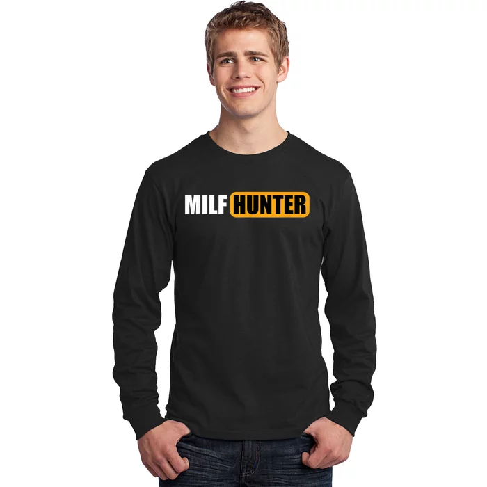 MILF HUNTER Erotic Gift For Adults Long Sleeve Shirt