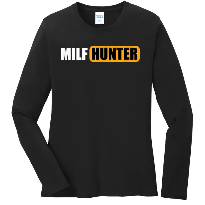 MILF HUNTER Erotic Gift For Adults Ladies Long Sleeve Shirt