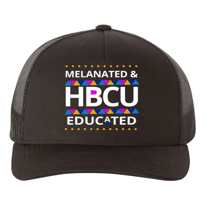 Melanated HBCU Educated Yupoong Adult 5-Panel Trucker Hat