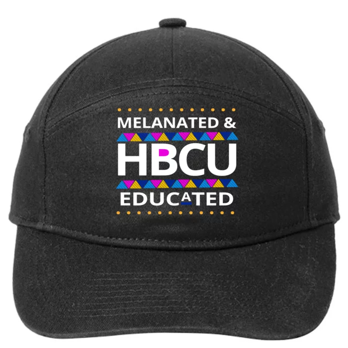 Melanated HBCU Educated 7-Panel Snapback Hat