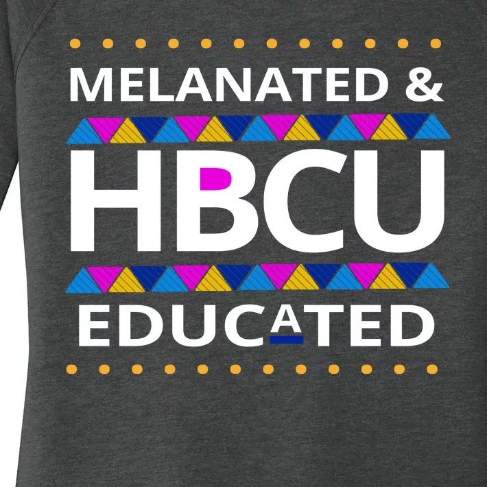 Melanated HBCU Educated Women's Perfect Tri Tunic Long Sleeve Shirt