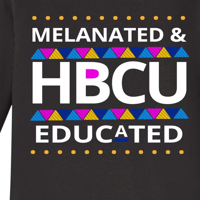 Melanated HBCU Educated Baby Long Sleeve Bodysuit