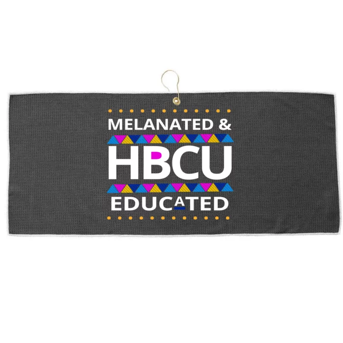 Melanated HBCU Educated Large Microfiber Waffle Golf Towel