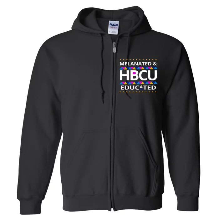 Melanated HBCU Educated Full Zip Hoodie