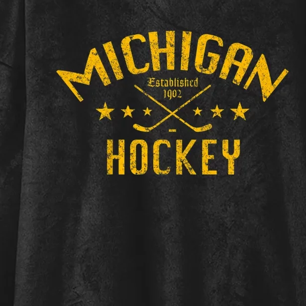 Michigan Hockey Established 1902 Hooded Wearable Blanket