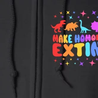 Make Homophobia Extinct Pride Month Full Zip Hoodie