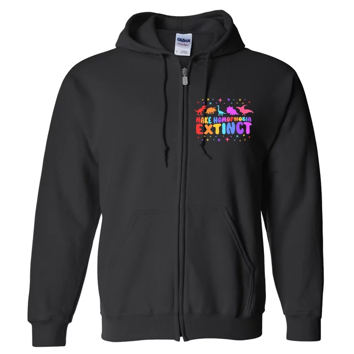 Make Homophobia Extinct Pride Month Full Zip Hoodie