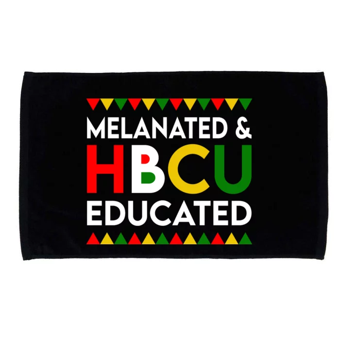 Melanated HBCU Educated For Black History Month Gift Microfiber Hand Towel