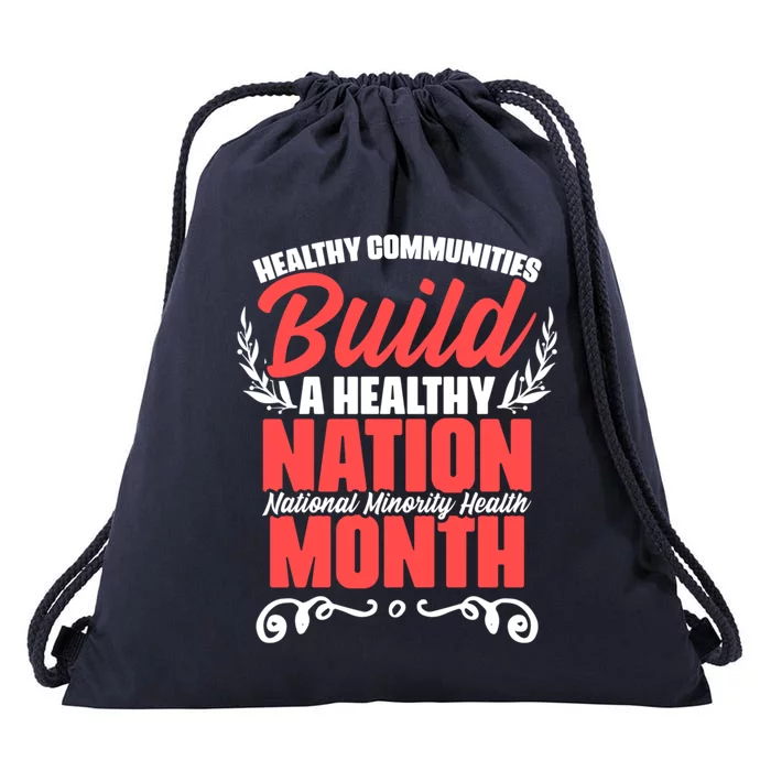 Mental Health Education National Minority Health Meaningful Gift Drawstring Bag