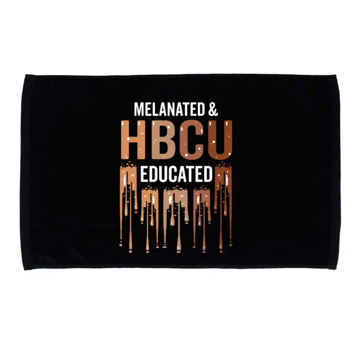 Melanated Hbcu Educated African American Black History Month Cool Gift Microfiber Hand Towel