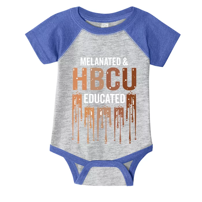 Melanated Hbcu Educated African American Black History Month Cool Gift Infant Baby Jersey Bodysuit