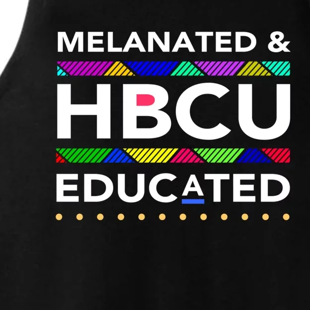 Melanated Hbcu Educated (Historically Black Colleges Unis) Gift Ladies Tri-Blend Wicking Tank