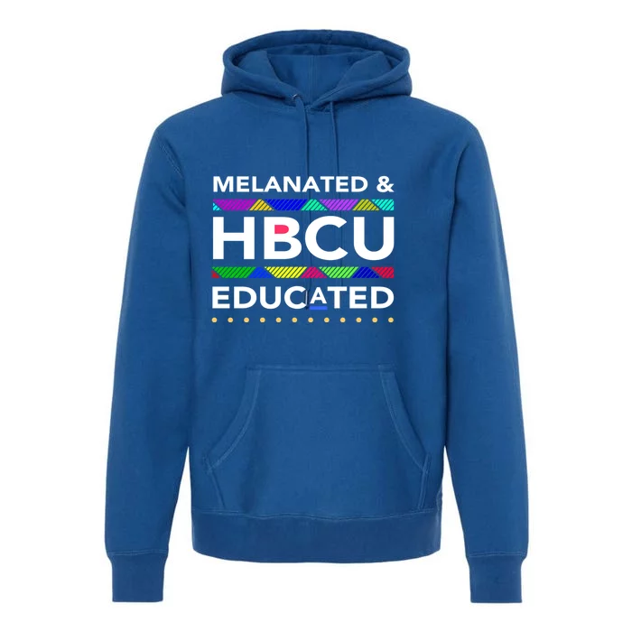 Melanated Hbcu Educated (Historically Black Colleges Unis) Gift Premium Hoodie