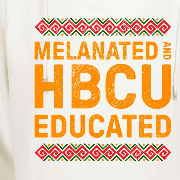 Melanated Hbcu Educated (Historically Black Colleges Uni’s) Gift Womens Funnel Neck Pullover Hood