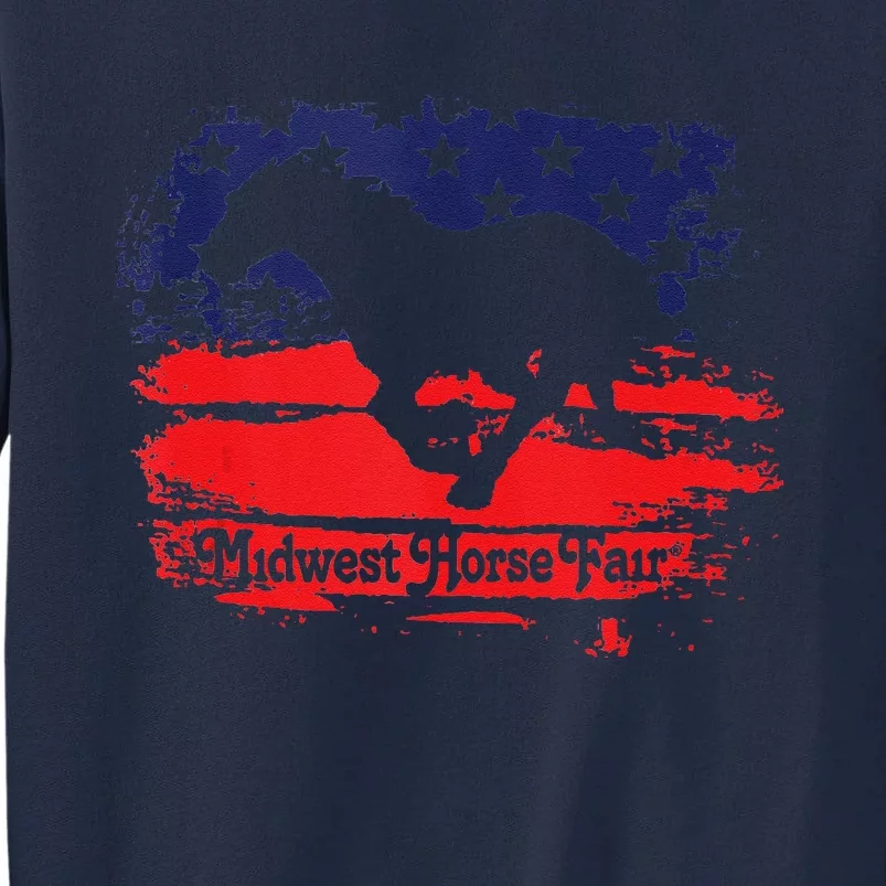 Midwest Horse Fair Redwhiteblue Flag Tall Sweatshirt