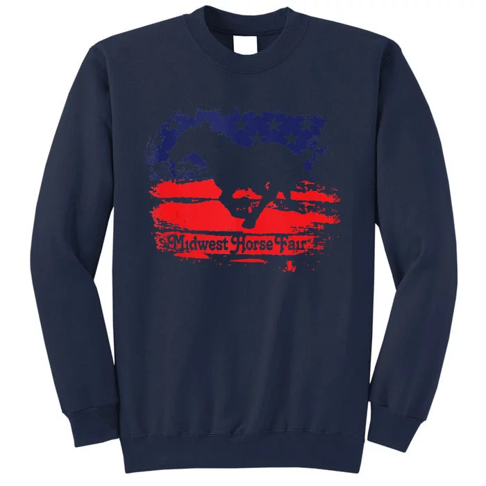 Midwest Horse Fair Redwhiteblue Flag Tall Sweatshirt