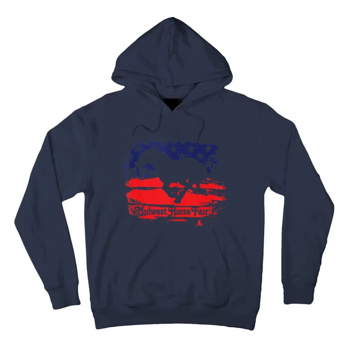 Midwest Horse Fair Redwhiteblue Flag Tall Hoodie