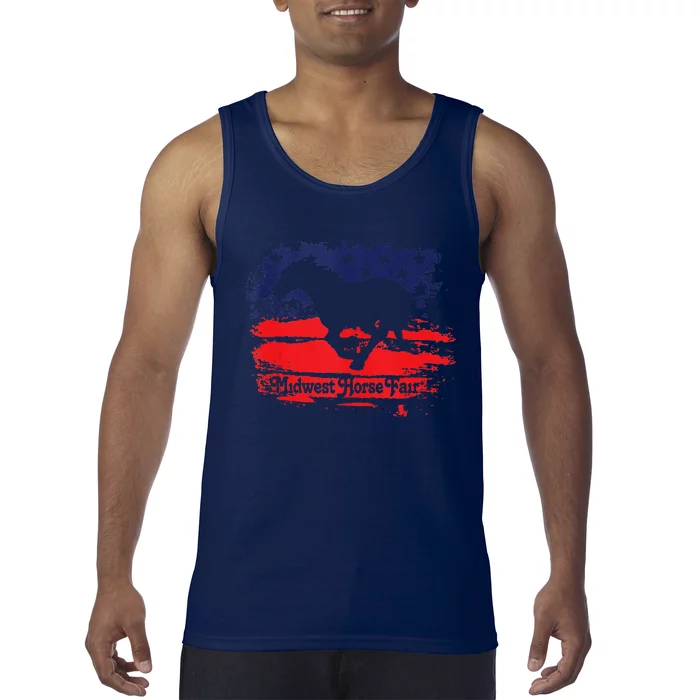 Midwest Horse Fair Redwhiteblue Flag Tank Top