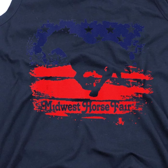 Midwest Horse Fair Redwhiteblue Flag Tank Top