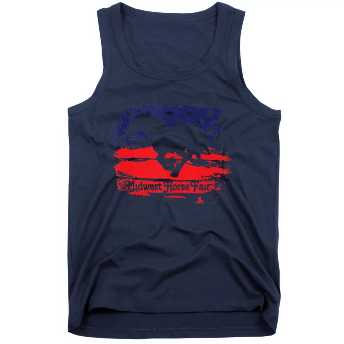 Midwest Horse Fair Redwhiteblue Flag Tank Top