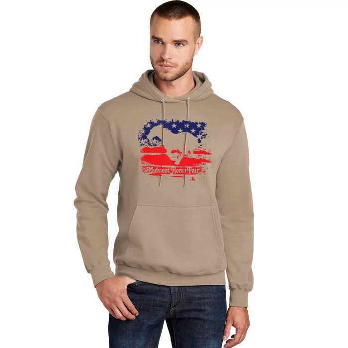 Midwest Horse Fair Redwhiteblue Flag Hoodie