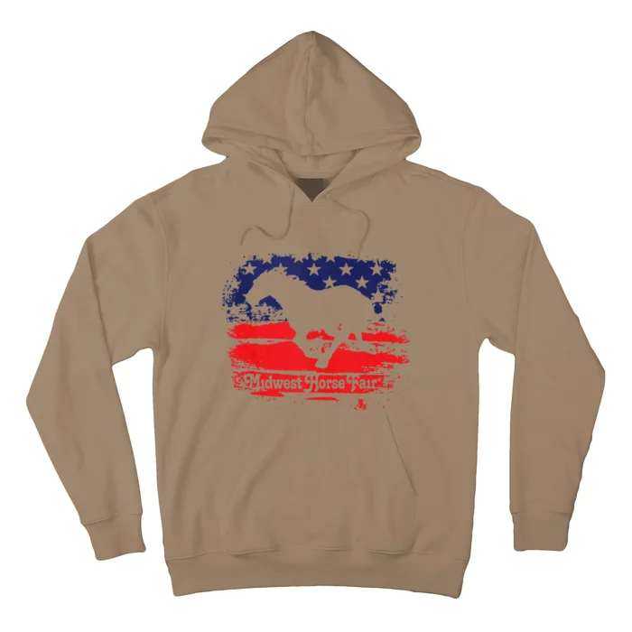 Midwest Horse Fair Redwhiteblue Flag Hoodie