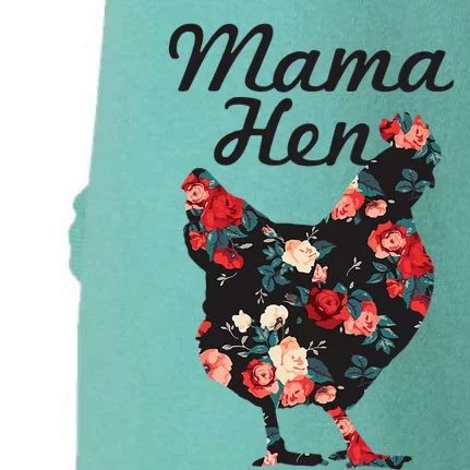 Mama Hen Funny Mother's Day Chicken Mom Farmer Farm Doggie 3-End Fleece Hoodie