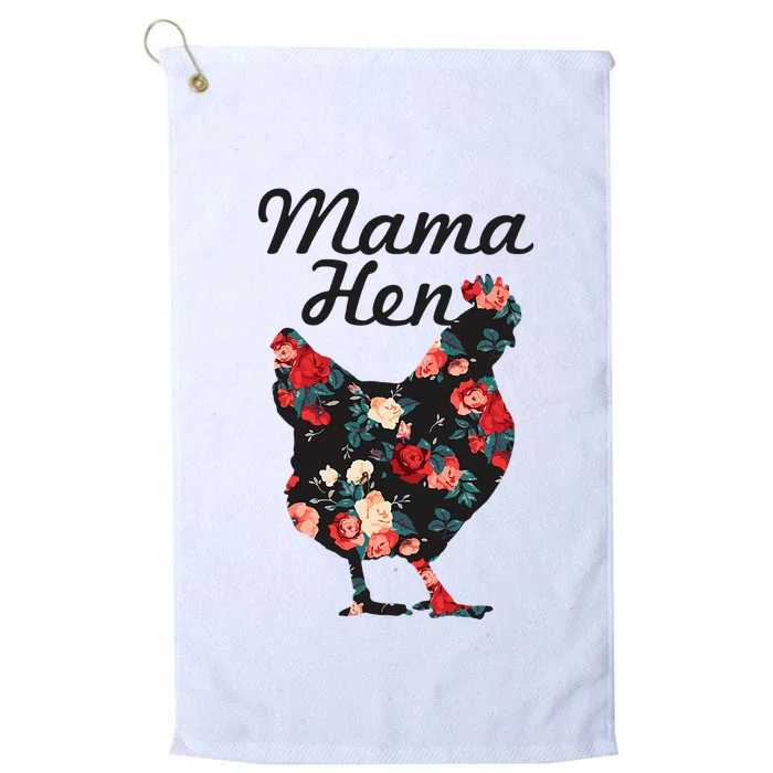 Mama Hen Funny Mother's Day Chicken Mom Farmer Farm Platinum Collection Golf Towel