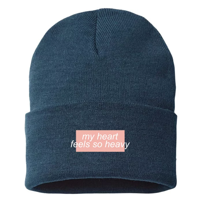 My Heart Feels So Heavy Sustainable Knit Beanie