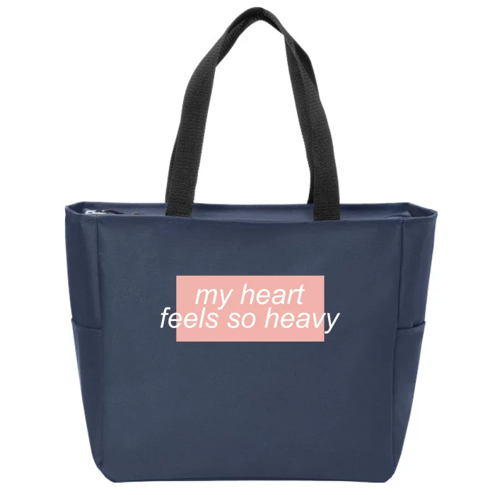 My Heart Feels So Heavy Zip Tote Bag