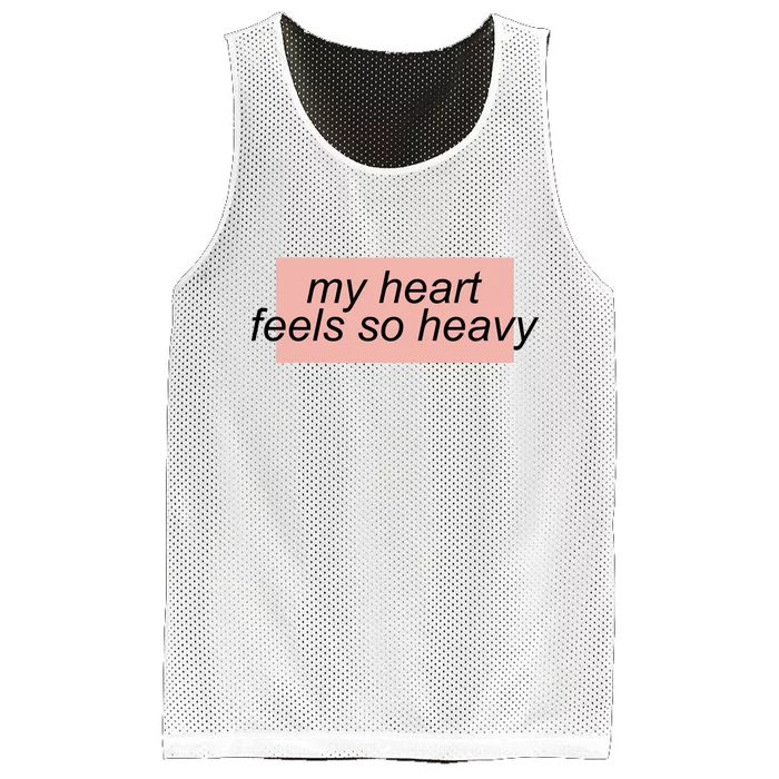 My Heart Feels So Heavy Mesh Reversible Basketball Jersey Tank