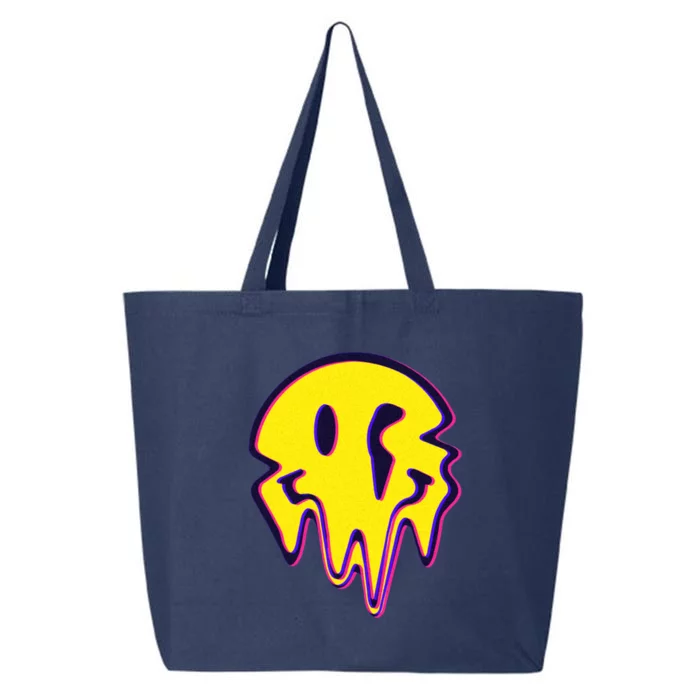 Melting Happy Face Smiley Trippy Acid 25L Jumbo Tote